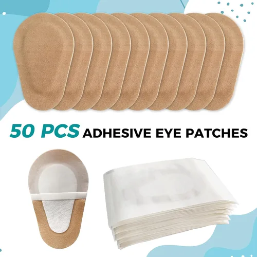 Vista 7 de 50 parches adhesivos para los ojos, parches para los ojos para adultos, parche desechable sin látex, vendajes adhesivos para bebés, niños y niñas