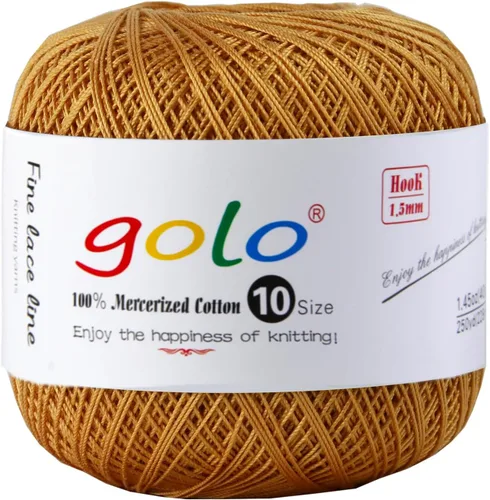 Vista 100 de Golo - 3 bolas de hilo de ganchillo tamaño 10, hilo de crochet para tejer a mano 102