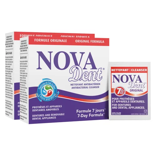 Vista 7 de Novadent Limpiador de dentaduras dentales: para aparatos dentales, retenedores, bandejas, protectores bucales, alineadores de dientes - 3 meses