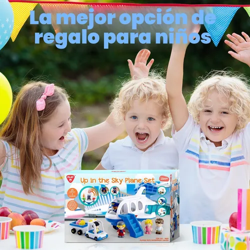 Vista 8 de Juguetes de avión PLAY para niños - Juguetes de avión para niños pequeños, aviones de viaje para niños de 2 años en adelante con figuras pequeñas