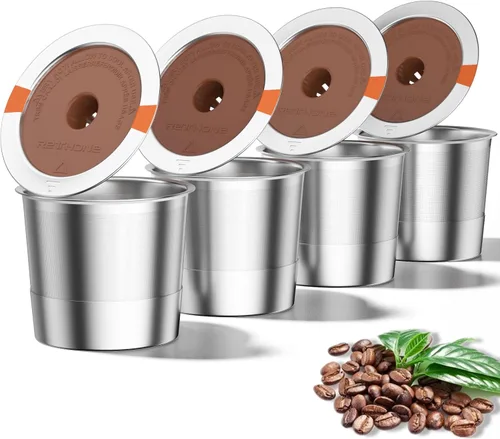 Vista 10 de RETHONE Cápsulas de café K Cup reutilizables, de acero inoxidable, K Cups reutilizables compatibles con cafeteras Keurig 1.0 y 2.0, K Cups