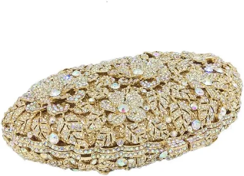 Vista 19 de Boutique De FGG Bolso de noche de flores de embrague de cristal de lujo para mujer, bolso de boda nupcial, bolso