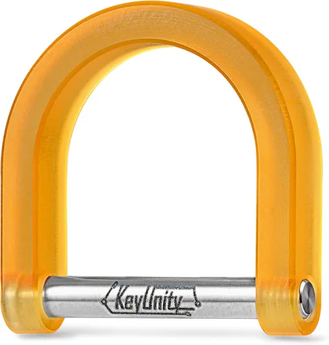 Vista 10 de KeyUnity KA17 Titanium D Ring Key Shackle, U Shape Key Ring Horseshoe Clasp for Car Fob, DIY Leather Key Organizer Keychain