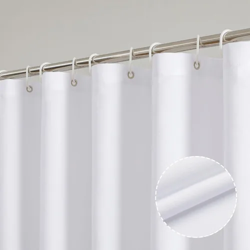Vista 25 de OVZME Zora Cortina de Ducha de Tela para Cabina de 36 x 72 Pulgadas - Cortina de Ducha Pequeña Suave Negra para Baño para Tamaño de Cabina Estrecha