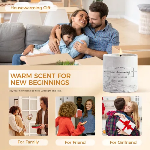 Vista 5 de Regalos de inauguración de la casa 2026 – Regalo de vela de inauguración de la casa para mujeres, hombres, amigos, familia, nuevos vecinos – Ideas