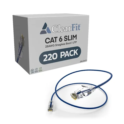 Vista 72 de UNC Group - Paquete de 10 cables de conexión Ethernet Cat6 28AWG de 1 pie, red, arranque transparente, Internet Cat 6, clasificación para centro