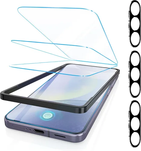 Vista 9 de Fotbor [Paquete de 3 + 3 protectores de pantalla para iPhone Air, antiluz azul, [protección ocular] 9H+ vidrio templado con protector de lente