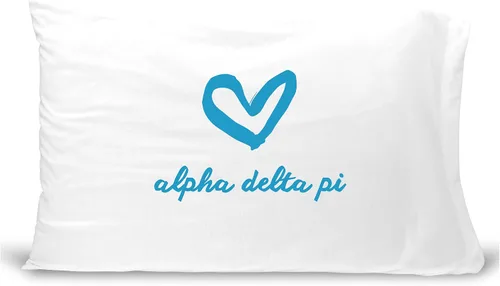 Vista 13 de sockprints Funda de almohada Alpha Chi Omega - Nombre de la hermandad con diseño de corazón. Funda de almohada 100% algodón tamaño estándar 20 x 30