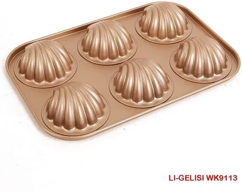 Vista 2 de LI-GELISI Moldes antiadherentes para tartas novedosas, 6 tazas, molde antiadherente para tartas