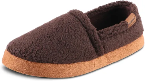 Vista 10 de isotoner Pantuflas bereber con espalda cerrada para hombre con espuma viscoelástica cómoda y forro transpirable Negro