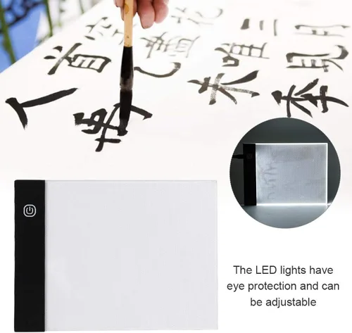 Vista 2 de Kit de libro abatible con almohadilla de luz, caja de luz LED A6, tablero de copia LED A6, almohadilla de trazado regulable con cable USB