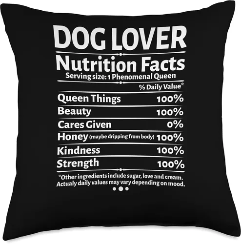 Vista 4 de Puppy Pet Gift Corgi Dog Mom Dad Husky Labrador Lover Nutrition Facts Dog Mama Weiner Hound - Almohada de perro salchicha, 16 x 16 pulgadas