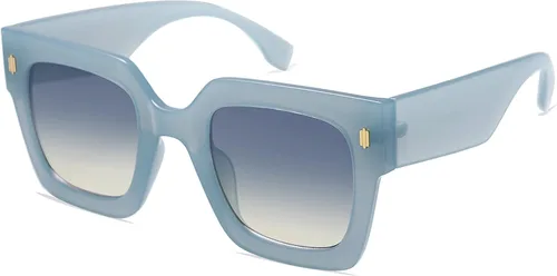 Vista 52 de SOJOS Gafas de sol cuadradas vintage de gran tamaño para mujer, estilo retro, de lujo, grandes, UV400 SJ2194