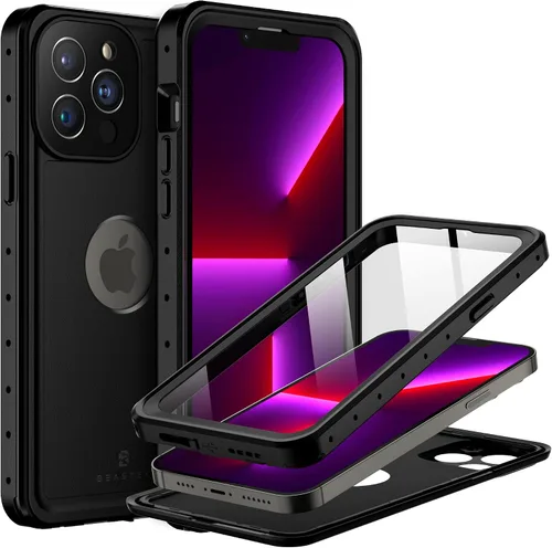 Vista 10 de BEASTEK Funda impermeable para iPhone 13 Mini, serie NRE a prueba de golpes a prueba de polvo bajo el agua IP68 con protector de pantalla integrado
