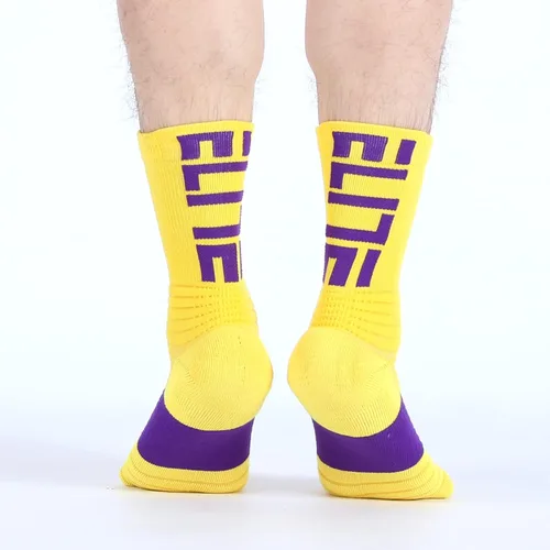 Vista 8 de 4 pares de calcetines atléticos para hombre, gruesos, protectores, amortiguadores deportivos, de élite, baloncesto, fútbol, compresión, 7-12