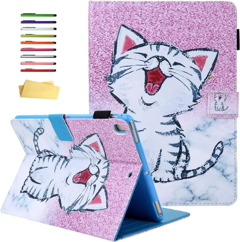 Vista 12 de Funda para iPad de 6ª/5ª generación de 9.7 pulgadas 2018/2017, para iPad Air 2/Air 1 con soporte, soporte para lápices, bolsillo