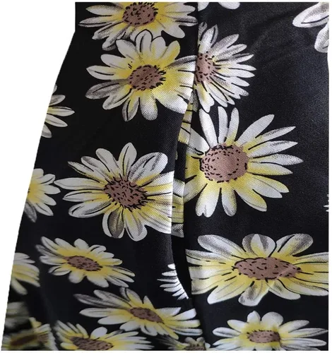 Vista 5 de PUKAVT - Vestido de cóctel para mujer, diseño con manga casquillo, vestido de fiesta de estilo retro acampanado de los años 1950, con bolsillos