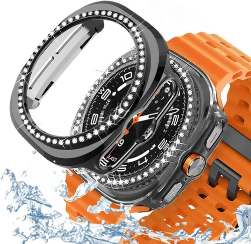 Vista 53 de DEALELE Paquete de 1 + 3 fundas compatibles con Samsung Galaxy Watch 7 Ultra (1.772 pulgadas), funda protectora de policarbonato transparente