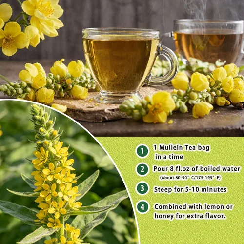 Vista 5 de Samcci - Bolsas de té de hoja de gordolobo, 0.11 onzas x 20 unidades, té