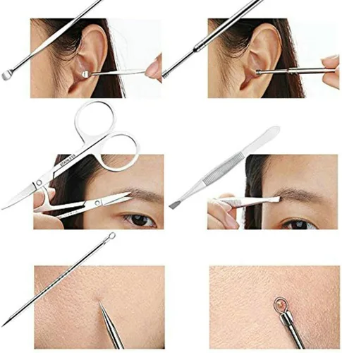 Vista 4 de Juego de manicura profesional para cortaúñas y pedicura, 18 piezas Kit de manicura de acero inoxidable, herramientas para el cuidado de uñas