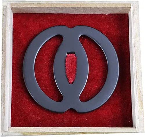 Vista 9 de Handmade Sword - Espada Samurai de aleación de hierro Tsuba, con caja de madera, para espadas Katana Wakizashi iron alloy tsuba hand guard, choose