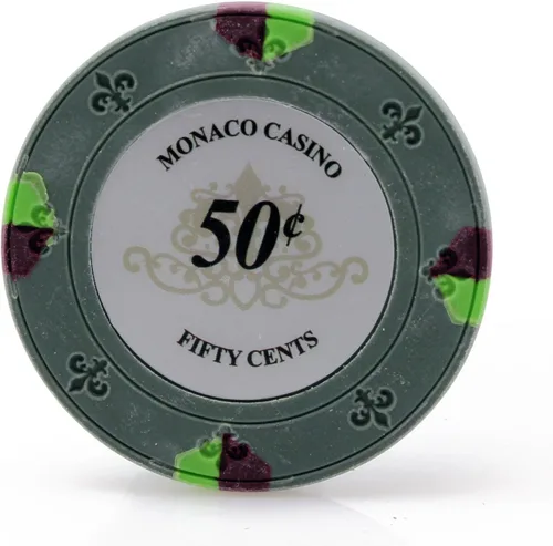 Vista 7 de Versa Games Monaco Casino - Fichas de póquer de arcilla en 0.48 oz - Paquete de 50 - (elegir color)