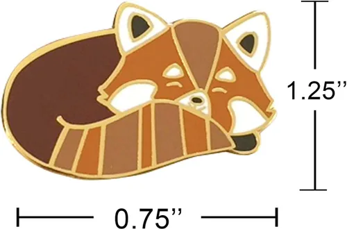Vista 2 de Mikspress Lindo panda rojo durmiendo esmalte Pin, Metal, no conocido