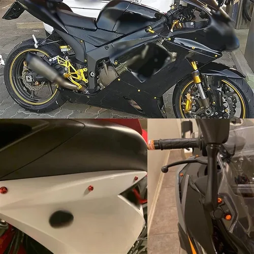 Vista 6 de TCHAU Kits de carrocería para Kawasaki Versys 1000 ZX12R ZX6R ZX636R ZX6RR ZX9R ZZR600 Universal motocicleta carenado cuerpo tornillo tornillo