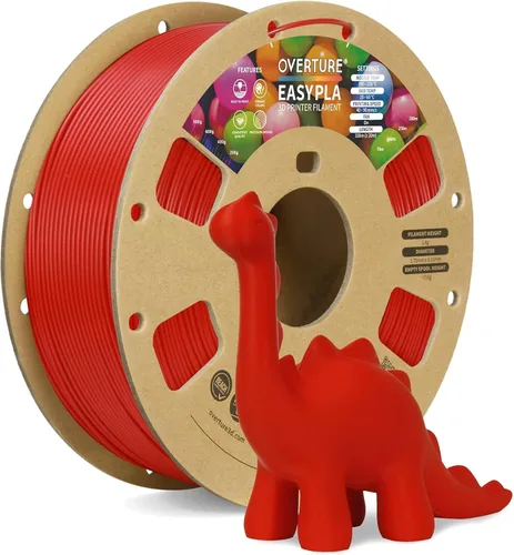 Vista 16 de OVERTURE - Filamento de ácido poliláctico (Easy PLA) para impresora 3D de 1.75 mm, bobina de cartón de 2.2 libras, precisión dimensional +/- 0.02