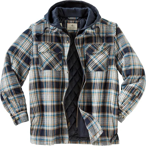 Vista 8 de Legendary Whitetails - Chaqueta Maplewood tipo camisa con capucha para hombre Cuadros de bisonte antiguo