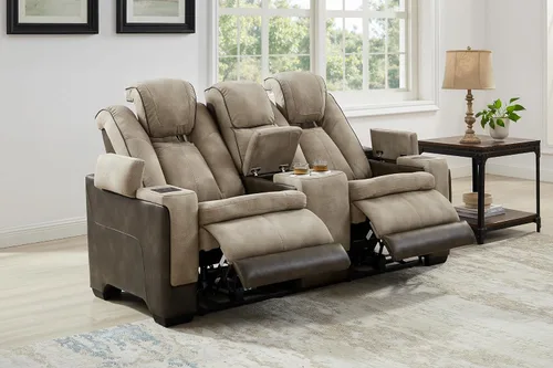 Vista 8 de THSUPER Sofá reclinable de microfibra con alimentación, sofá reclinable para cine en casa con reposacabezas ajustable/luz de lectura/puerto