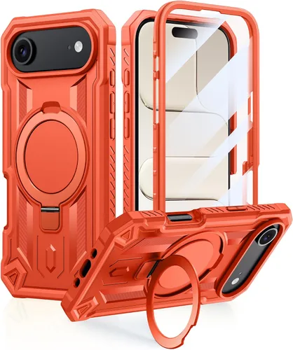 Vista 25 de FNTCASE Funda para iPhone Air Phone Case: Compatible con MagSafe Protector de pantalla integrado Soporte con grado militar a prueba de caídas