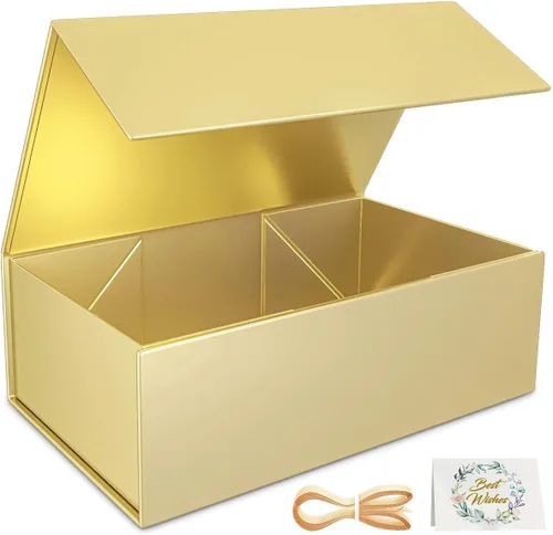 Vista 35 de RYDDOY Caja de Regalo Negra, 9.5x6x3'' Cajas de Regalo para Regalos con Tapas Cierre Magnético Rectangular Plegable para Caja de Propuesta de Negro