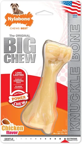 Vista 11 de Nylabone Big Chew Knuckle Bone Power - Juguete masticable para perros grandes, juguetes duraderos para masticadores agresivos, juguetes masticables