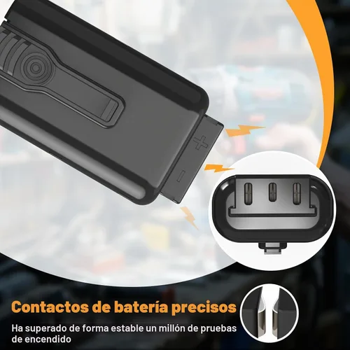 Vista 4 de Shentec Paquete de 2 baterías de 7,4 V y 2,5 Ah compatibles con Paslode 902654