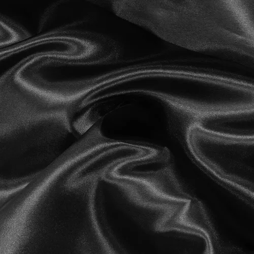 Vista 3 de KKJIAF Tela de satén negro, 63 pulgadas de ancho, tela sedosa brillante para vestido, camisas, camino de mesa, servilleta, mantel, decoración