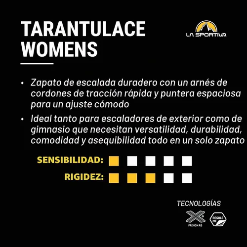Vista 8 de La Sportiva Zapatos de escalada Tarantulace para mujer Topacio/Ciruela Roja