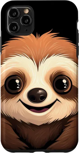 Vista 13 de Carcasa para iPhone 16 con cara de perezoso perezoso
