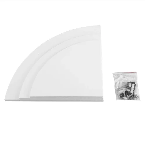 Vista 7 de Estante de pared, 3 niveles de montaje en pared, estante de exhibición de esquina, estante organizador de decoración moderna, estante colgante