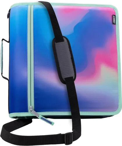 Vista 10 de Case-it Mighty Zip Tab - Carpeta escolar con cremallera Anillas en O de 3 pulgadas, capacidad de 600 hojas, carpeta de archivos expandible de 5 Un