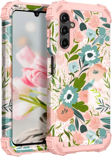 Vista 48 de Hocase Funda para Galaxy A37 5G, protección resistente a prueba de golpes, parachoques de goma de silicona suave+funda protectora híbrida