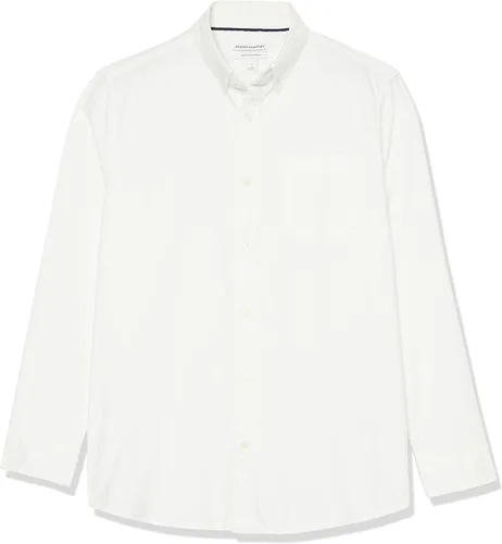 Vista 7 de Tienda Essentials Camisa Oxford elástica de manga larga con bolsillo para hombre (disponible en tallas grandes y altas)