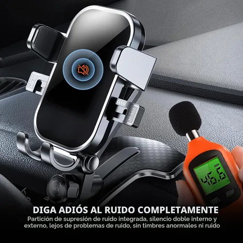 Vista 2 de Soporte para teléfono de automóvil, soporte de navegación para consola central, soporte giratorio ajustable universal, compatible con teléfonos