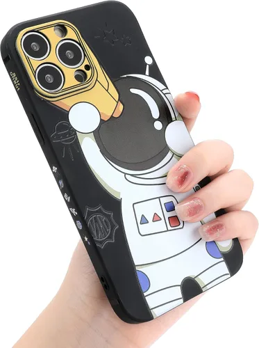 Vista 50 de Yonds Queen para iPhone 7 Plus / 8 Plus, linda funda con diseño de astronauta de dibujos animados, elegante parachoques de TPU suave, protectora
