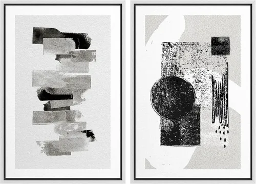 Vista 29 de MUDECOR Lienzo enmarcado para pared, bosque brumoso, reflejos, paisaje tranquilo, ilustraciones modernas, arte decorativo, bohemio, tranquilo/zen