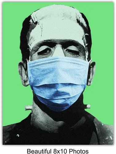 Vista 5 de Frankenstein - Pósteres de 8 x 10 ea – Decoración de Frankenstein – Decoración de cine en casa – Juego de arte de pared de película de terror
