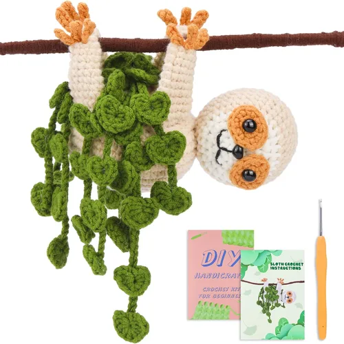 Vista 8 de WONVOC Kit de ganchillo para plantas, kit de plantas de ganchillo para principiantes, kit de ganchillo para adultos, con ganchillos, suministros