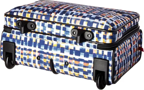 Vista 4 de Vera Bradley Bolsa de trabajo con ruedas Softside para mujer Bloques abstractos