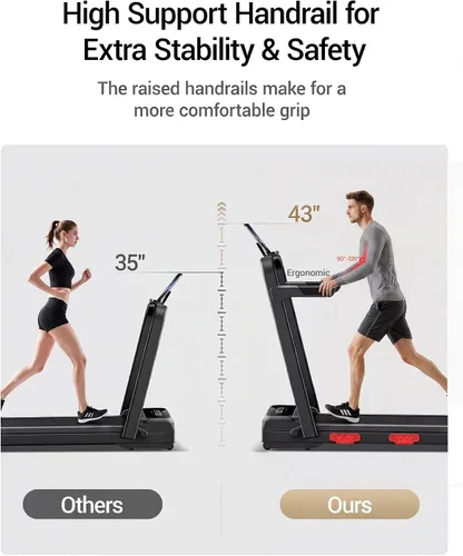 Vista 11 de 15% Auto Incline Walking Pad Treadmill with 12-Level, 43″ High Armrests