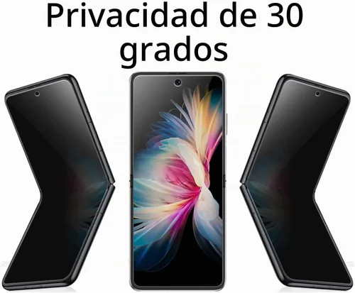 Vista 2 de Protector de pantalla antiespía antirreflejos interno para Moto Razr+ 2023 Protector de pantalla exterior mate de privacidad Película suave